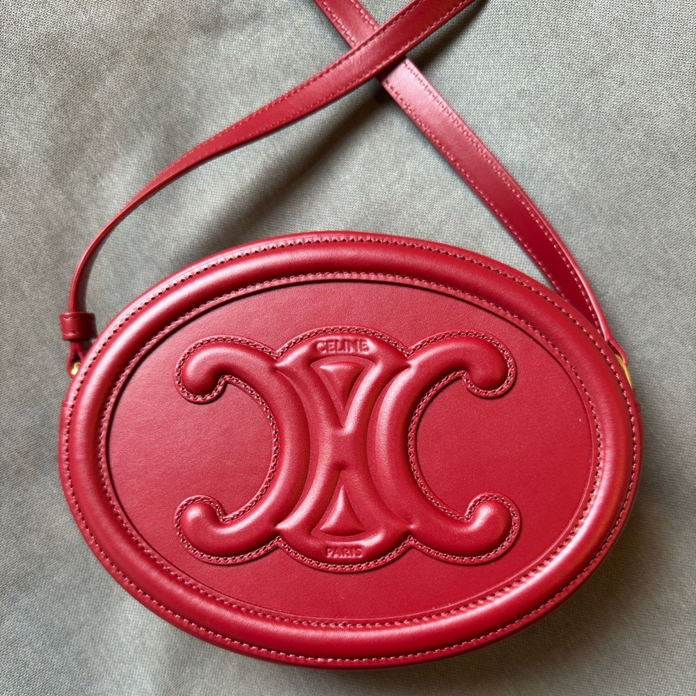 SOLD - CELINE Oval Triomphe Crossbody Bag